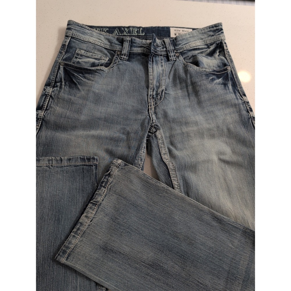 Vintage Axel Jeans‎ Mens 30x30 Blue Cotton Denim Slim Boot 5-Pockets